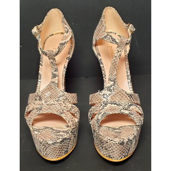 PRIMADONNA COLLECTION Women Beige Snake Print 4.5 in heel 08411PIT - Picture 4 of 12